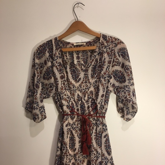 Sheer paisley Anthropologie dress with slip - Picture 6 of 7